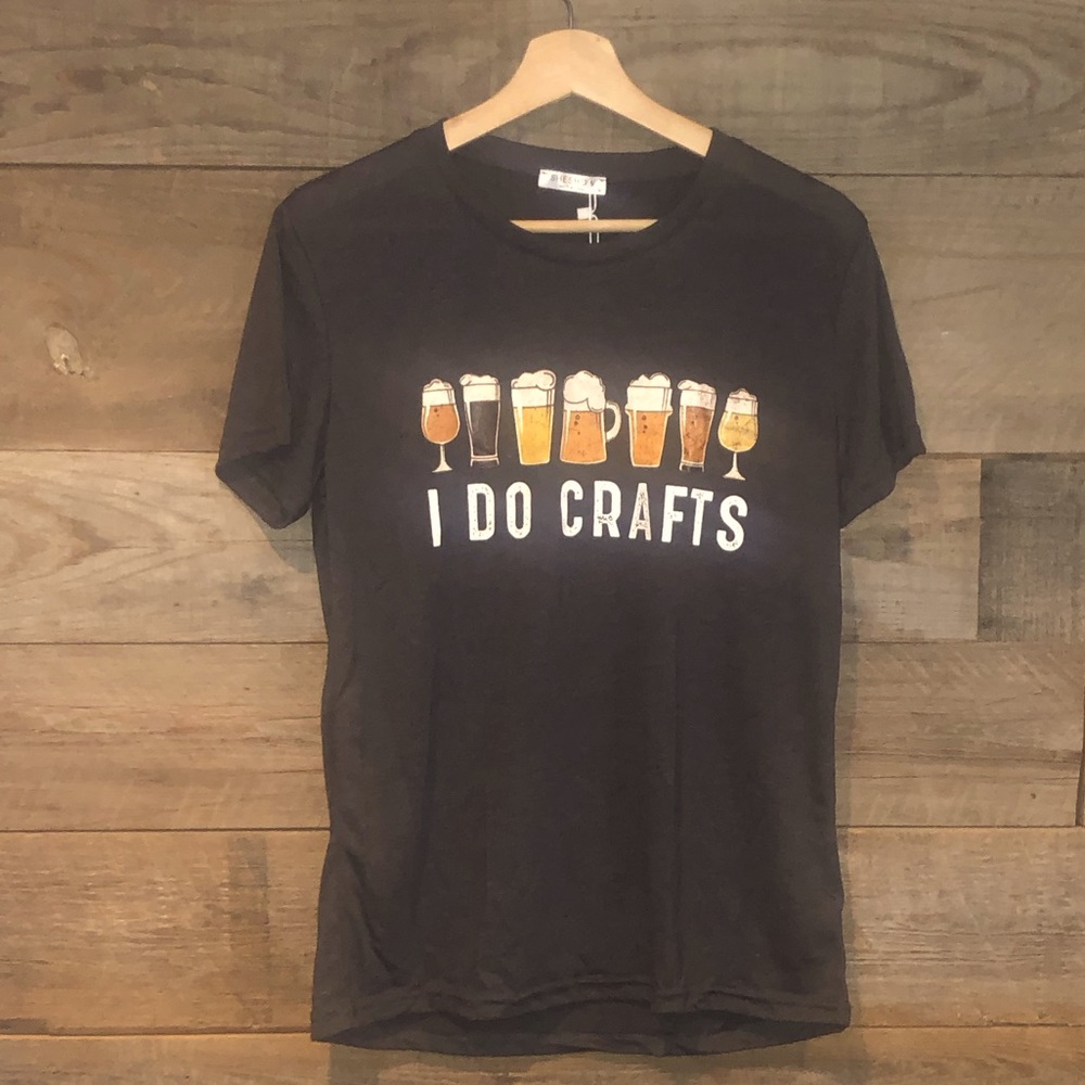 NWT Graphic Tee, Size M “I Do Crafts”
